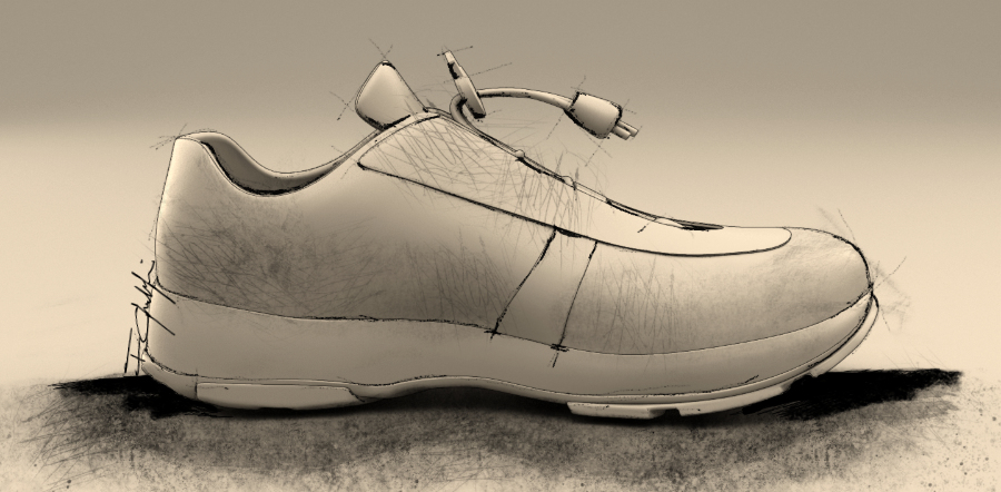 design del prodotto industriale, sketch scarpa